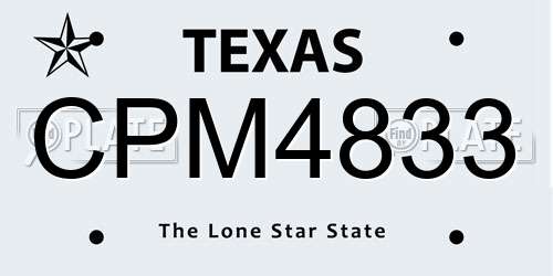 CPM4833 Texas License Plate