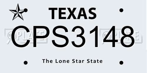 CPS3148 Texas License Plate