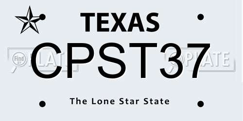 CPST37 Texas License Plate