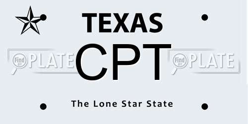 CPT Texas License Plate