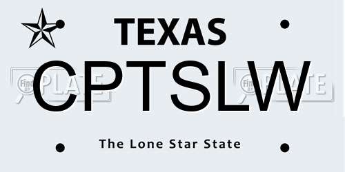 CPTSLW Texas License Plate