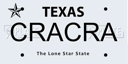 CRACRA Texas License Plate