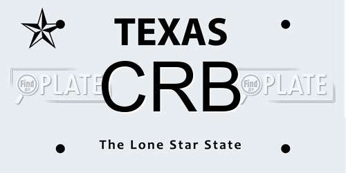 CRB Texas License Plate
