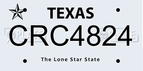 CRC4824 Texas License Plate