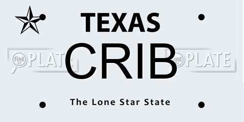 CRIB Texas License Plate