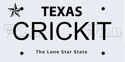 CRICKIT Texas License Plate