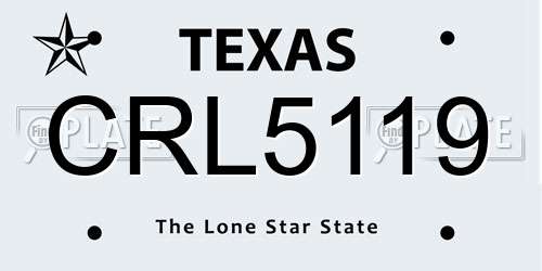 CRL5119 Texas License Plate