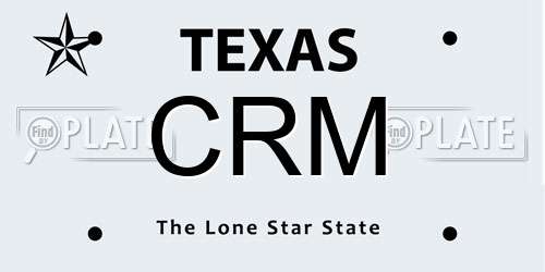 CRM Texas License Plate