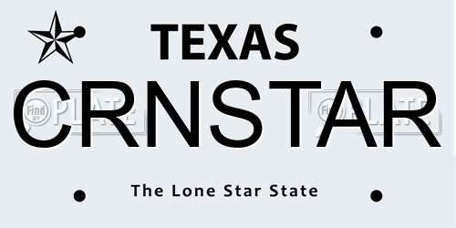 CRNSTAR Texas License Plate