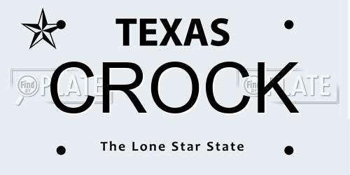 CROCK Texas License Plate