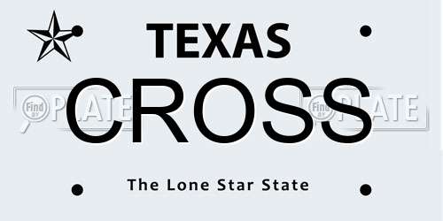 CROSS Texas License Plate