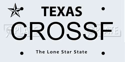 CROSSF Texas License Plate