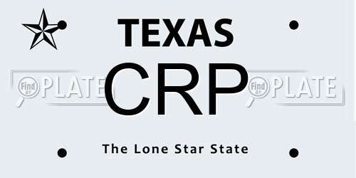 CRP Texas License Plate
