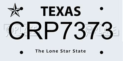 CRP7373 Texas License Plate