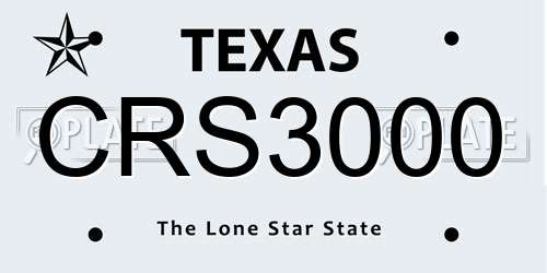 CRS3000 Texas License Plate