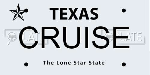 CRUISE Texas License Plate