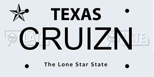 CRUIZN Texas License Plate