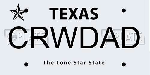 CRWDAD Texas License Plate