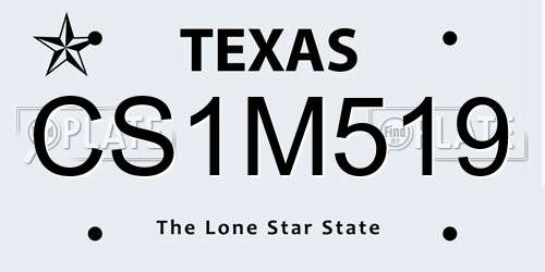 CS1M519 Texas License Plate