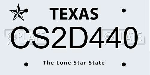 CS2D440 Texas License Plate