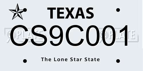 CS9C001 Texas License Plate