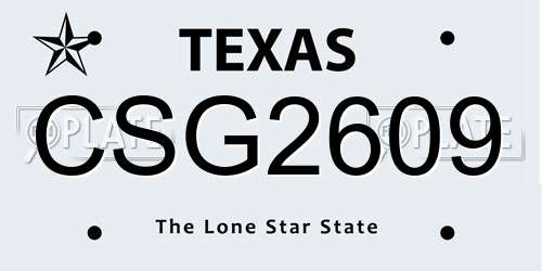 CSG2609 Texas License Plate