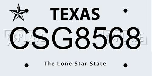 CSG8568 Texas License Plate