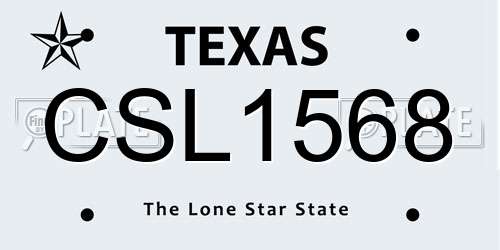 CSL1568 Texas License Plate