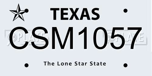 CSM1057 Texas License Plate