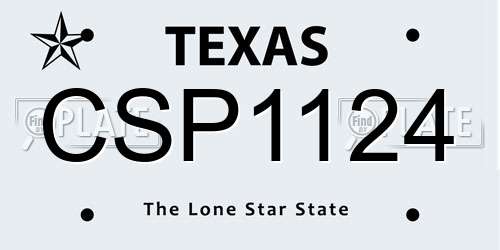 CSP1124 Texas License Plate