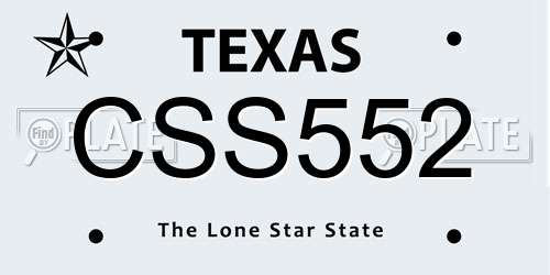 CSS552 Texas License Plate