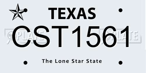 CST1561 Texas License Plate