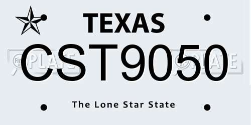 CST9050 Texas License Plate