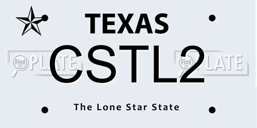 CSTL2 Texas License Plate