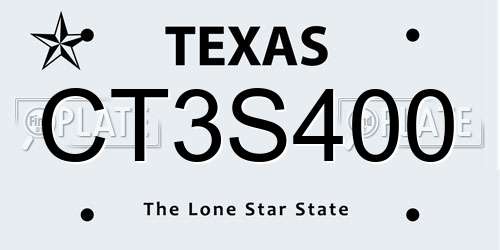 CT3S400 Texas License Plate