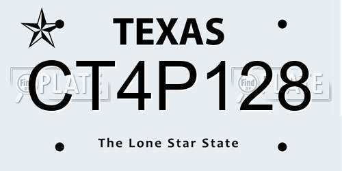 CT4P128 Texas License Plate