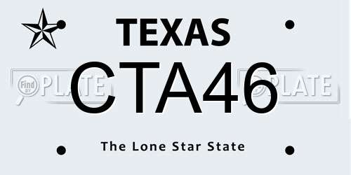 CTA46 Texas License Plate