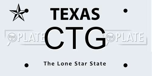 CTG Texas License Plate