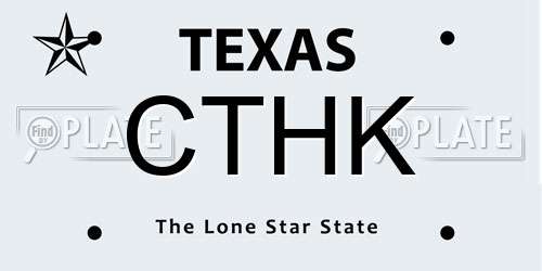 CTHK Texas License Plate