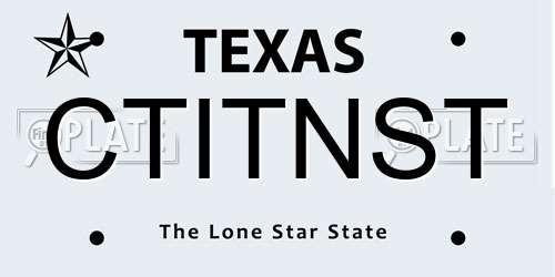 CTITNST Texas License Plate