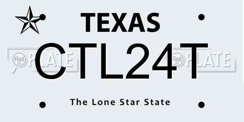 CTL24T Texas License Plate