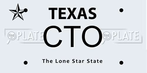 CTO Texas License Plate