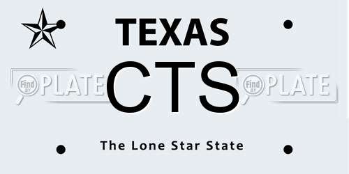 CTS Texas License Plate