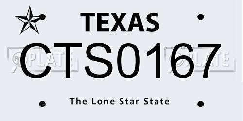 CTS0167 Texas License Plate