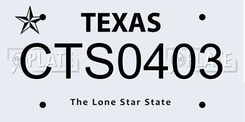 CTS0403 Texas License Plate