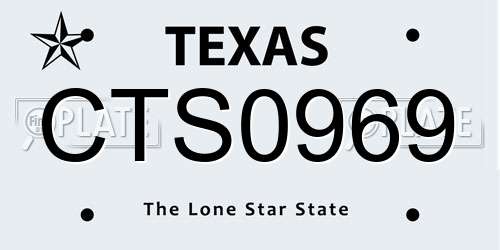 CTS0969 Texas License Plate