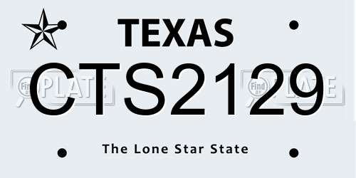 CTS2129 Texas License Plate