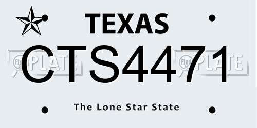 CTS4471 Texas License Plate