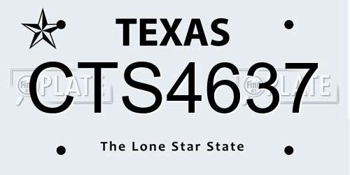 CTS4637 Texas License Plate
