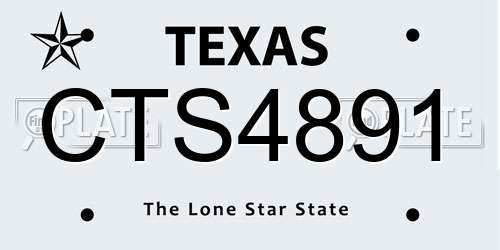 CTS4891 Texas License Plate